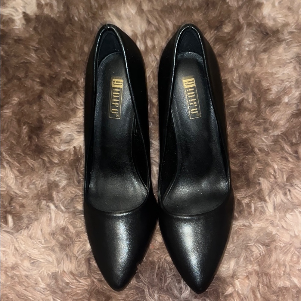 IDIFU Black Women's Pumps